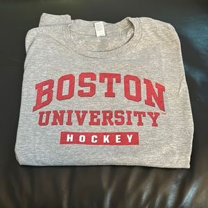 Boston University hockey short sleeve shirt